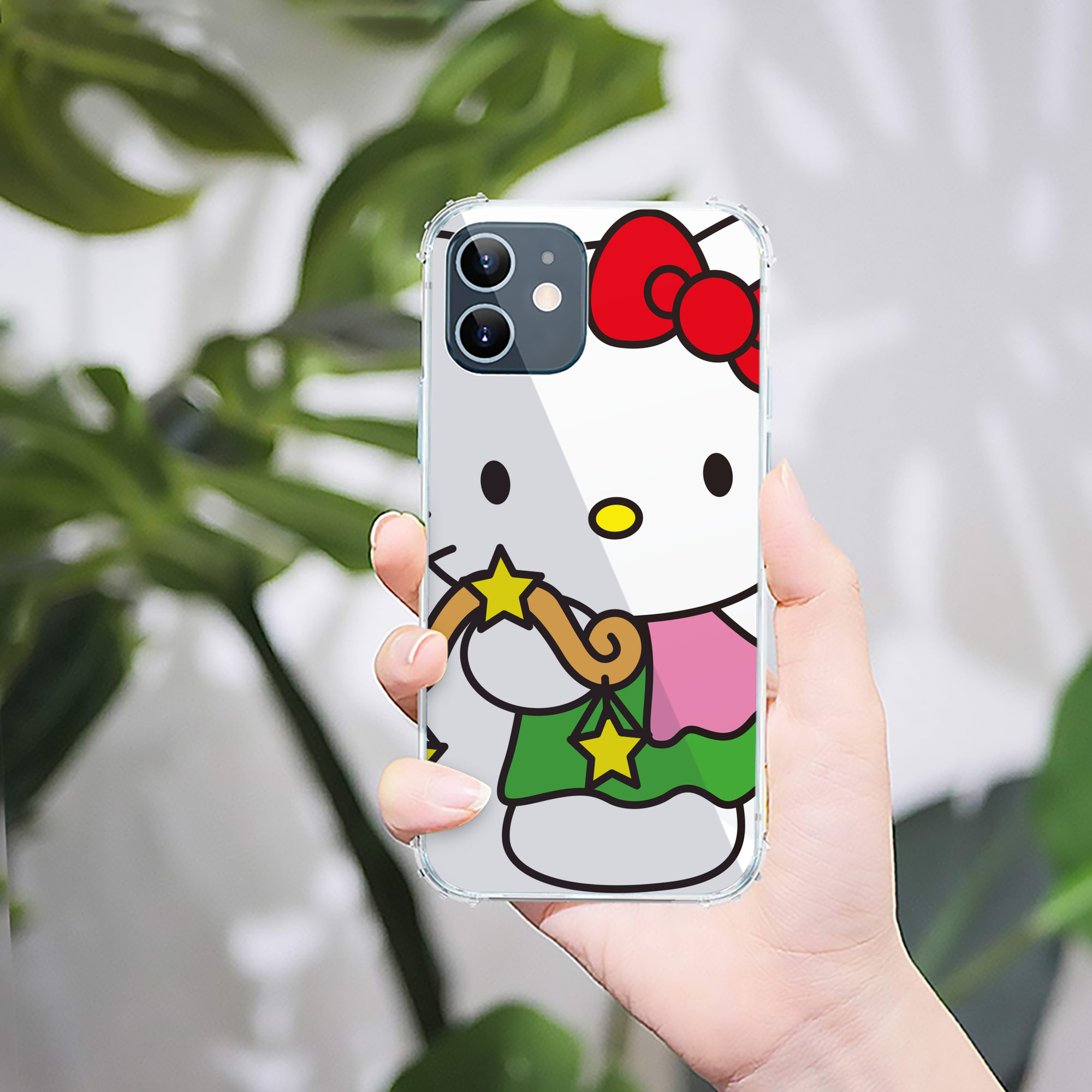 （画像用） Hello Kitty ハローキティ 【iPhone 12シリーズ対応】透明スマホケース（クリアソフトケース）
